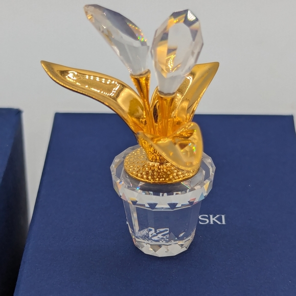 Retired SWAROVSKI CRYSTAL MEMORIES – CALLA LILLIES GOLD 675654 - Picture 2 of 14
